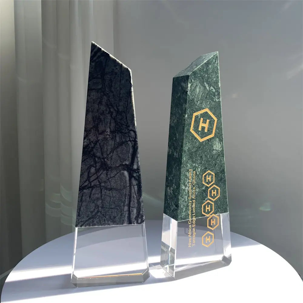 Adl Factory Hot Sale Crystal Glass Stone Trophy Awards Laser Engraved Durable for Corporate Team Events