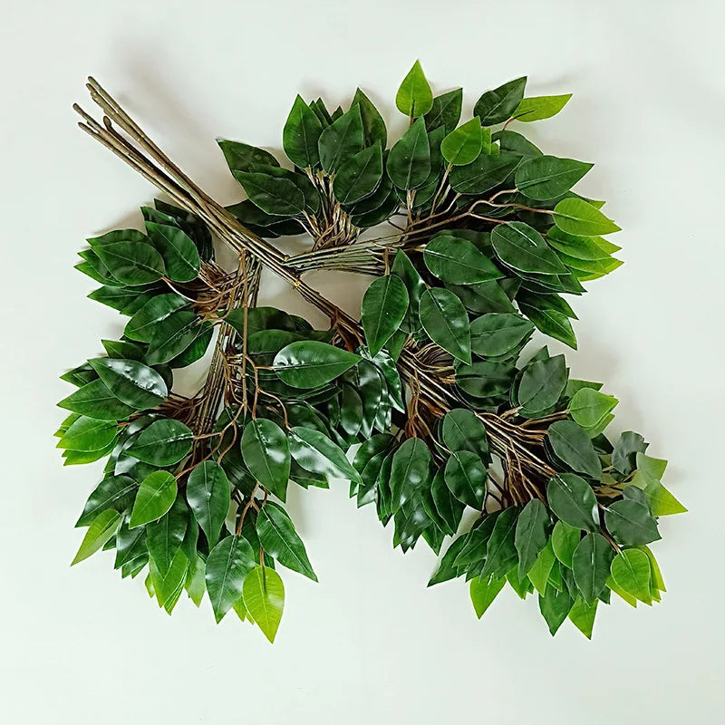 Factory Sale Real Touch 12pcs Banyan Mango Leaves Many Designs for Wedding Event Decoration for Graduation Easter Wedding