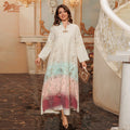 AB377  Modest Abaya Dress Muslim  Kaftan  Red  Beaded Sequined Dresses Dubai Muslim Abaya