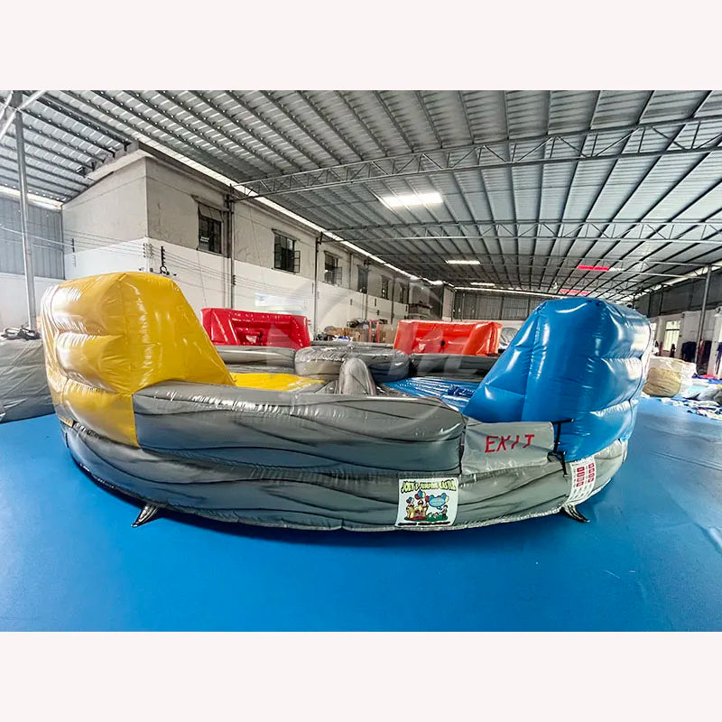 Human Bungee Run Challenge Inflatable Carnival Games Chow Down with Inflatable Hungry Bungee Running Human Hippo Chow Down