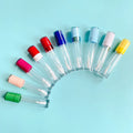 LZ Pack Hot Sale White Blue Green 8ml Lipgloss Wand Tubes Wholesale Round Plastic Private Label Lip Gloss Empty Tubes