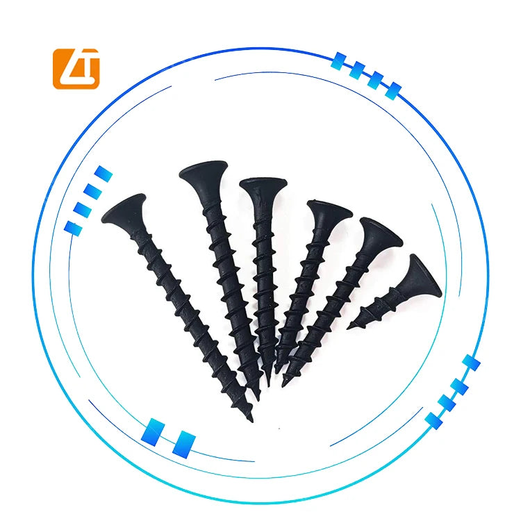 Lituo #6-#10 Stainless Steel/Steel Black Phosphated Zinc Plated Fine Coarse Thread DIN Standard CE Certified Gypsum Screws