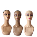 Wholesale Cheap Female Makeup Hat Jewelry Display Wig Mannequin Head Women Stand Plastic Plus Size Modern Tripod Stand for Wig