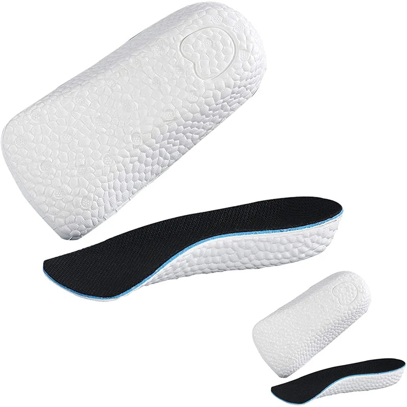 Memory Foam Increase Height Insoles Light Weight Soft Elastic Arch Support Breathable for Men Women Shoes Pads