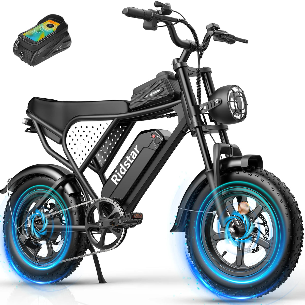 Ridstar 48v 20ah 16 Inch Fat Boy Ebike Electric Dirt Mountain Bike for Children 12 Years Kids Boy for Kids of 10 - 14 Years Boy
