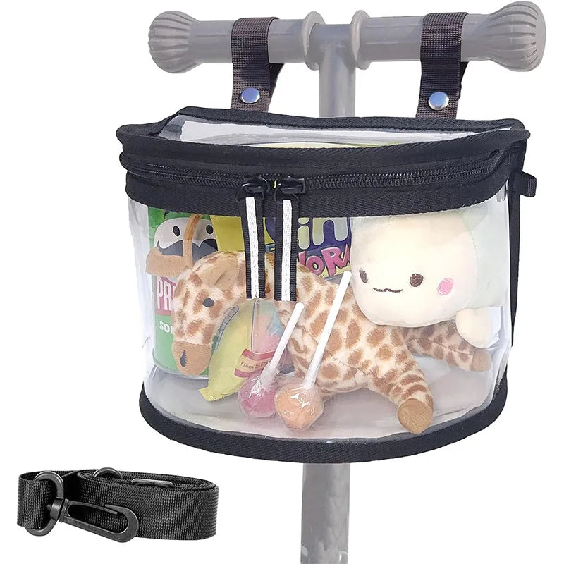 PVC Clear Bags for Balanced Waterproof Children's Sketchboard Toy Storage Bags Hanging Bike Front Pouch Transparent Bicycle Bags