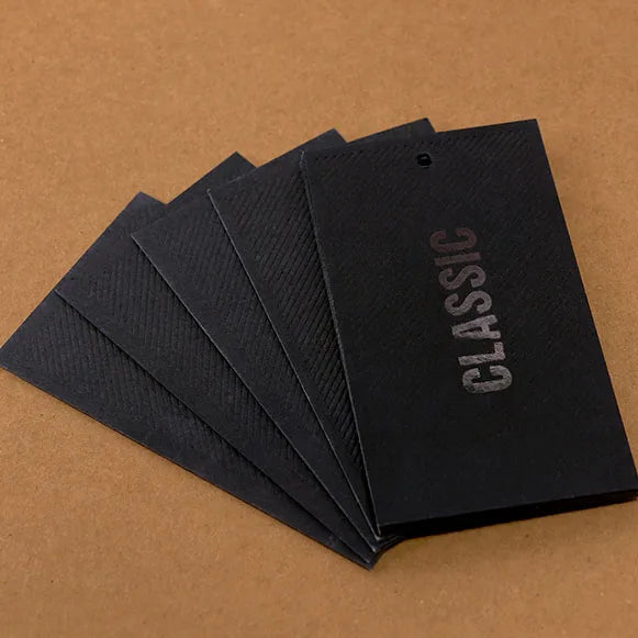 Customized Private Hang Tag for Jewelry and Garments Thick Coated Paper Swing Hangtag with Rope Premium Care Tag