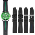 Yunse Durable 2 Colors Sport Silicone Watch Straps 20mm 22mm Waterproof Rubber Silicone Watch Band Strap for Smart Watch 41mm