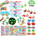 60pcs Glow in the Dark Mini Dinosaur Toys Kids Birthday Party Present for Back to School or Christmas Goodie Bag Fillers