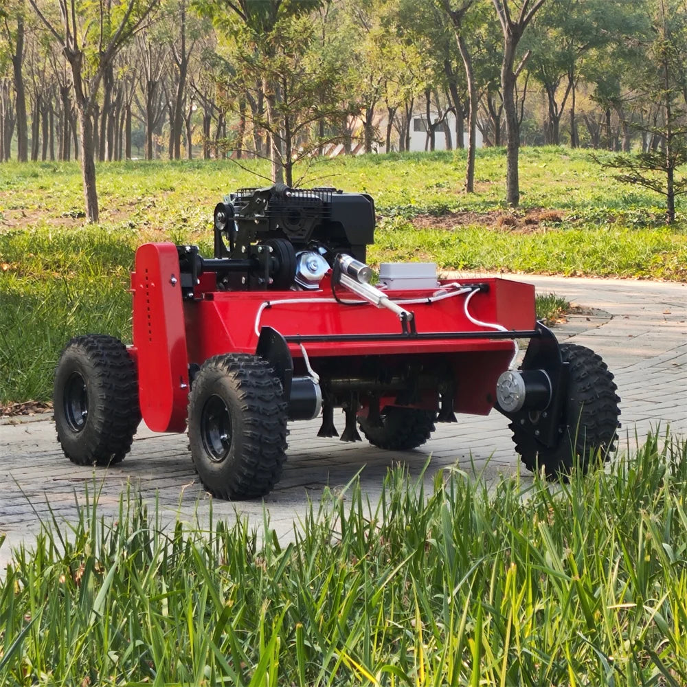 Robotic Lawn Mower for Agriculture Gasoline Remote Control Lawn Mower