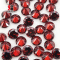 Baifu CZ Loose Gemstone 8.0mm Round Brilliant Cut Dark Garnet 4A 5A Quality Cubic Zirconia