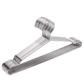 Stainless Steel Hangers 10 Pack Metal Wire Coat Hangers Strong Heavy Duty Space Saving Clothes Hangers