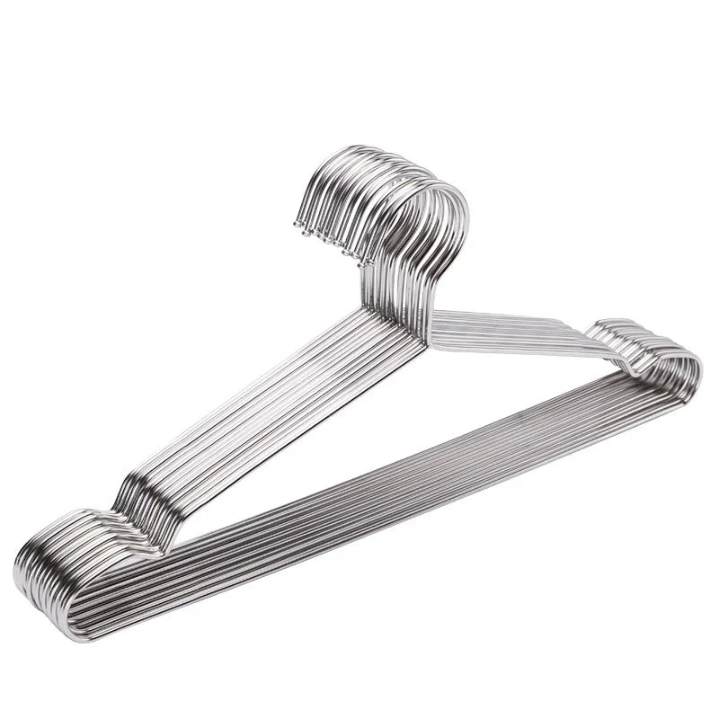 Stainless Steel Hangers 10 Pack Metal Wire Coat Hangers Strong Heavy Duty Space Saving Clothes Hangers