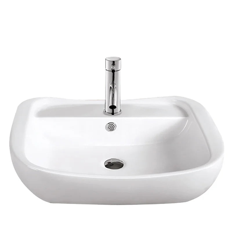 Sanitary Ware Above Counter Ceramic Bathroom Hand Wash Sink Factory Prices Bathroom Sink With Overflow