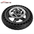 8.5 Inch Honeycomb Tire+rear Wheel+disc Brake Universal Accessories Adult for Cityneye M365 Electric Scooter Black 1piece CN;GUA
