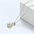 Qiuhan OEM/ODM Sterling Silver Birthstone Zircon Gem Pendant Necklace  Custom Color Jewelry Gift for Holiday Anniversary