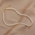 DAIHE 2024 Fine Jewelry Natural Freshwater Small Pearl Necklace Female Choker Necklace