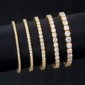 Wholesale Men Women Hip Hop Gra Certified Jewelry Sterling 925 Silver Vvs Diamond Mossanite Moissanite Tennis  Chain Bracelet