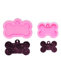 Shiny Small Dog Bone Silicone Mold Keychain