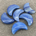 HZ Wholesale Mini Natural Blue Aventurine Moon Shaped Healing Crystal Carving Crystal Moon Crystals Star