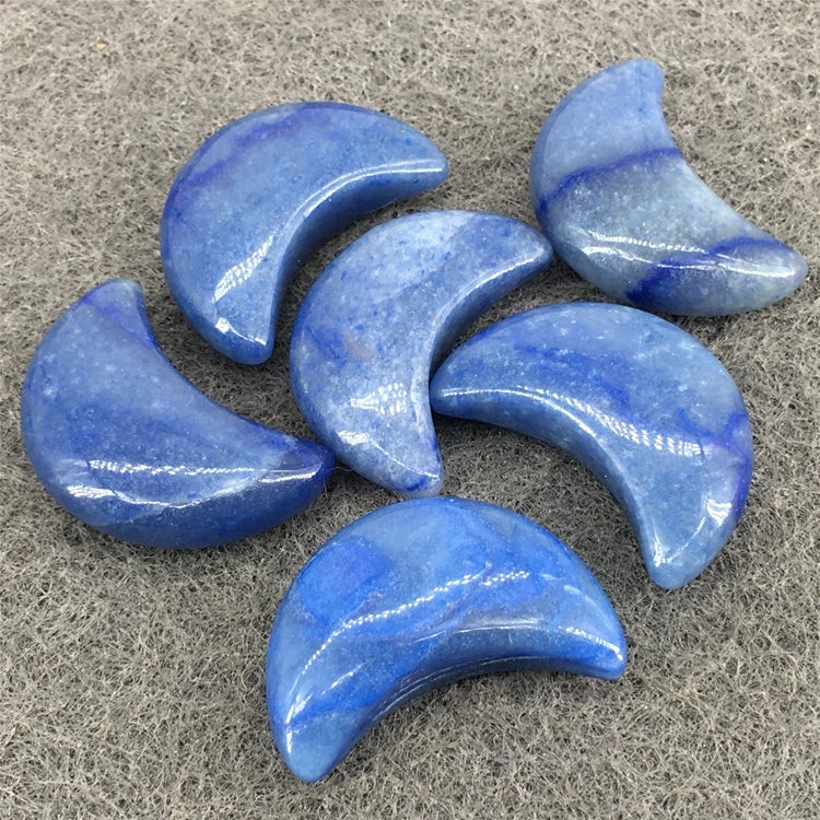 HZ Wholesale Mini Natural Blue Aventurine Moon Shaped Healing Crystal Carving Crystal Moon Crystals Star