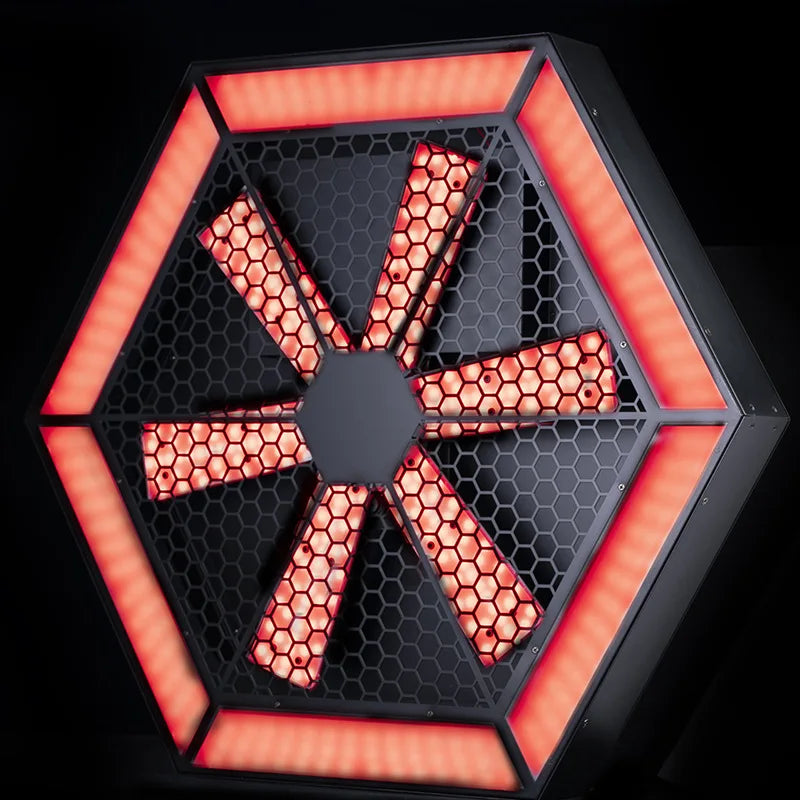 Hot Sale DJ Effect Lighting Background Wind Mill Rotating Rgb 200w Fan Backdrop Led Stage Light MegaBDM