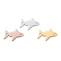 5Pcs Stainless Steel Double Hole Small Shark Charms Pendants for DIY Jewelry Findings Necklace Accessories Bracelet Wholesale
