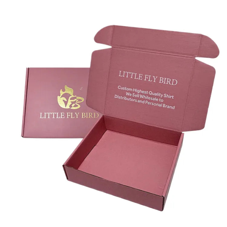 Recyclable Custom Printed Cardboard Box Mailing Apparel Box Gift Packaging Postal Paper Shipping Boxes for Small Business