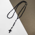 Hot Sale Stock Handmade Wrap Mix Colour Cheap Adjustable Cross Rosary Charm Necklace