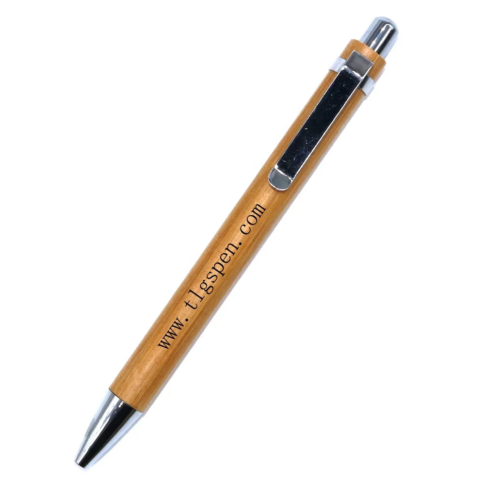 Customized Eco Friendly Wood Pen Bamboo Ballpoint Pen with Printed logo