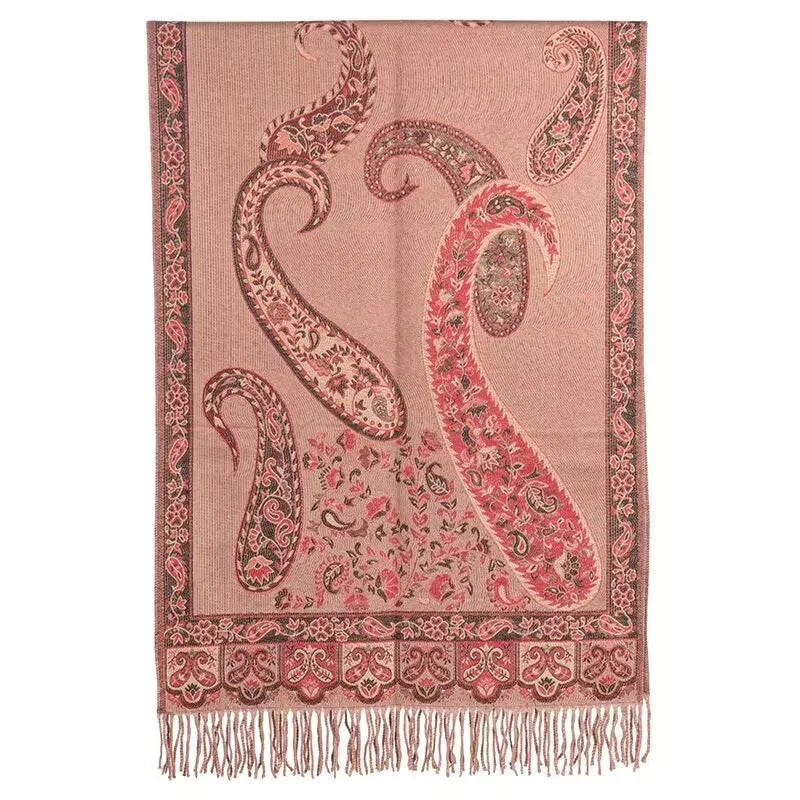Wholesale Imitation Cashmere Scarf Winter Scarf Cashew Turban Women's Shawl Thickened Warm Tassel Scarf Shawls