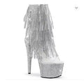 17cm High Heels Low Heels for Stage Crystal Models Gothic Rhinestones 7 Inch Open Toe Night Club Ankle Boots Fringe Platform