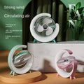 Mini Portable Running Lantern Fan Usb Rechargeable Home Desktop Fan With Night Color Changing Led Light