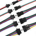 Quick Lock Connectors SM2P/3P/4P/5P/6P Male and Female Solder-free Connectors for LED Strip Neon Light Bar Downlights