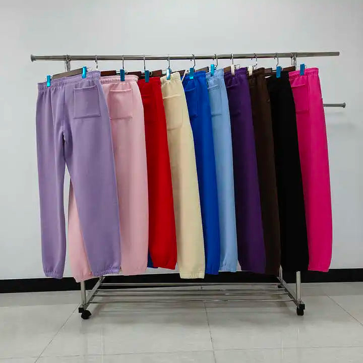 320G Winter Thickedn Sport Warm Joggers Casual Black Pants Heavyweight 100%  Cotton Terry Men Customized Knitted Sweatpants