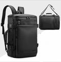 New Custom Design School Bag Waterproof Men Business Backpack and Shoulder Bag Dual Use Multifunction Latop Travel Bag