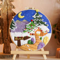 CHENISTORY DIY Wool Felting Painting With Embroidery Frame Handmade Needle Wool Painting Picture for Home Decors Crafts Gift