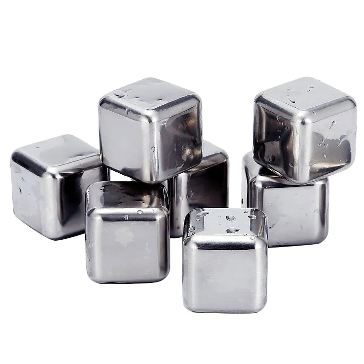 Wholesale Custom logo Stainless Steel Reusable Ice Cubes for Drinking