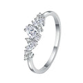 Factory Wholesale 0.58 Carat Engagement Ring for Women D Color VVS White Moissanite 925 Silver Sterling Beautiful Wedding Band