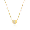 Fashion Jewelry Necklace 925 Sterling Silver Heart Necklace Diamond Gold Plated Necklaces Jewelry for Women