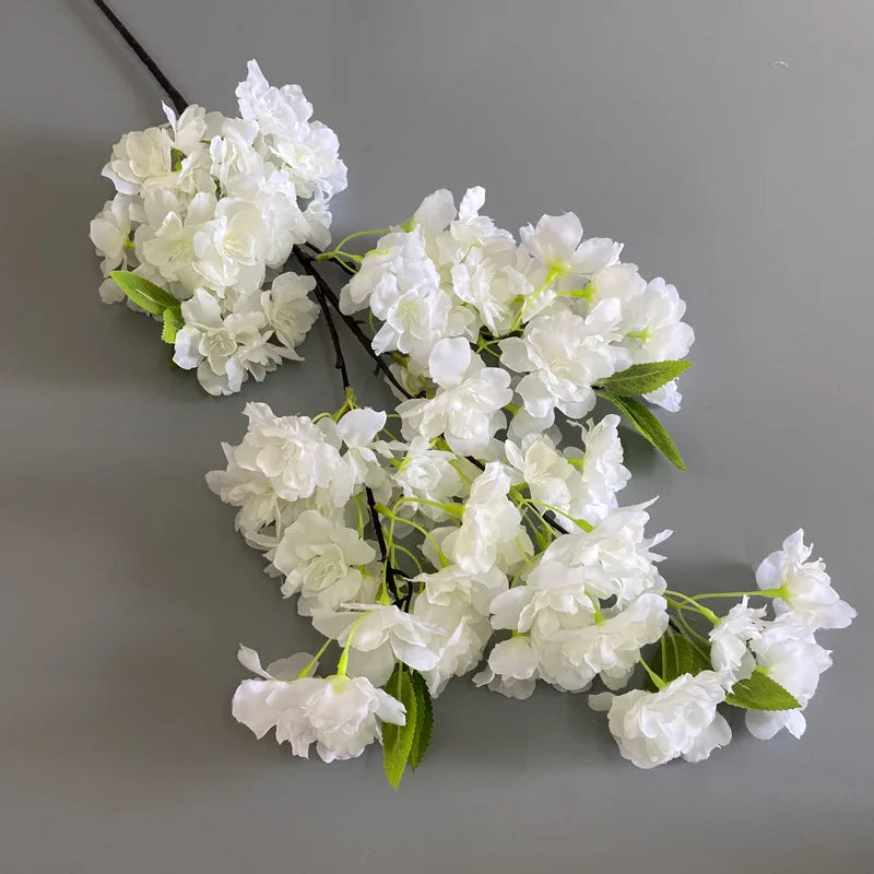 Wholesale Cheap Artificial Cherry Blossom Flower Colorful 4-Forks for Office Wedding & Event Decor for Valentine's Day