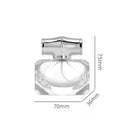 For MUB Wholesale Square Glass Perfume Bottle 30ml & 80ml Crimp Neck Decorations with Pump Sprayer Min. Order 100pcs
