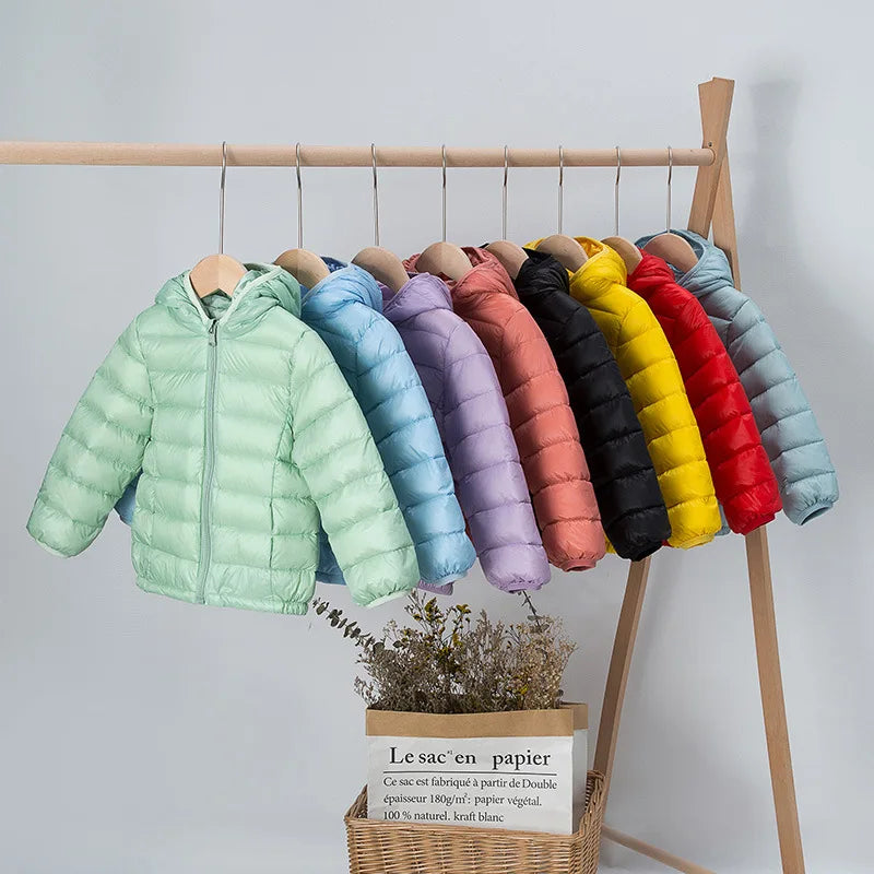 2025 Autumn  Popular New Children's Lightweight Hooded Down Jacket for Boys and Girls