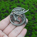 Fashion Celtic Dragon Brooch for Men and Women Flying Animal Talisman Jewelry