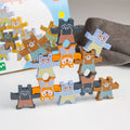 New Arrival Cartoon Bear Wooden Stacking Blocks Toy for Preschool Kids Lovely Animal Balancing Building Toys