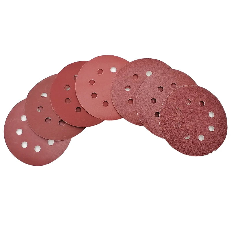 1000pcs High Efficiency 125mm Aluminum Oxide Hook and Loop Sanding Disc Customizable OEM Abrasive Disc for Wood and Auto