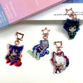 Custom Color Picture Logo Design Plastic Acrylic Keychain Fringe Resin Epoxy Make Keychains With Various HD Patterns
