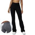 Women's Flared Gym Leggings XL Size Quick Dry Fitness Yoga Pants with Scrunch Feature Solid Pattern Custom LOGO Free Size