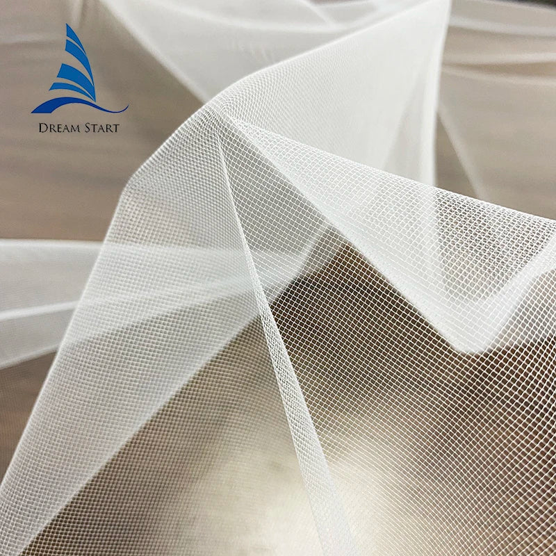 White 63\"/120\" Light Sparkle Tulle Fabric with Sequins Diamond Mesh 100% Nylon in Stock for Girls' Dresses