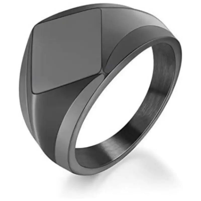 2024 New Vintage Rings Men Male Jewelry Stainless Steel 18K Gold Plated High Polish Ring Personalized Street Fashion Men's Ring